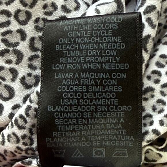 Norma Kamali Gray Leopard Faux Wrap Stretch Knit S Dress MSRP $250 - Picture 6 of 6